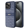 DKNY Leather Mono Stripe & Metal Logo tok iPhone 15 Pro Max telefonhoz - kék