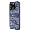 DKNY Leather Mono Stripe & Metal Logo tok iPhone 15 Pro Max telefonhoz - kék