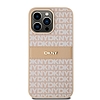 DKNY Leather Mono Stripe & Metal Logo tok iPhone 15 Pro Max telefonhoz - rózsaszín