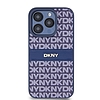 DKNY Leather Mono Stripe & Metal Logo tok iPhone 15 Pro telefonhoz - kék