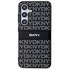 DKNY Leather Mono Stripe & Metal Logo tok Samsung Galaxy S24+ telefonhoz - fekete