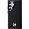 DKNY Leather Pattern Metal Logo MagSafe tok Samsung Galaxy S24 Ultra készülékhez - fekete