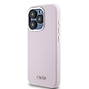 DKNY Liquid Silicone Small Metal Logó MagSafe tok iPhone 14 Pro-hoz - rózsaszín