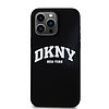 DKNY Liquid Silicone White Printed Logó MagSafe tok iPhone 15 Pro Max készülékhez - fekete