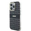 DKNY Repeat Texture Pattern Stripe tokkal iPhone 16 Pro készülékhez - fekete