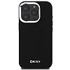 DKNY Sima ezüst logós MagSafe iPhone 16 Pro Max tok - fekete