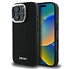 DKNY Sima ezüst logós MagSafe iPhone 16 Pro tok - fekete