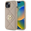 DKNY steppelt Stack logó iPhone 15 tok - bézs