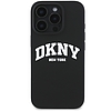 DKNY szilikon fehér nyomott logóval ellátott MagSafe tok iPhone 16 Pro Max készülékhez - fekete