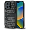 DKNY textúra mintás tónusos csíkos iPhone 16 Pro Max tok - fekete