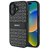 DKNY textúra mintás tónusos csíkos iPhone 16 tok - fekete