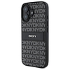 DKNY textúra mintás tónusos csíkos iPhone 16 tok - fekete