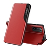 Eco Leather View Case Elegáns Flip Cover tok állvány funkcióval Xiaomi Redmi K40 Pro + / K40 Pro / K40 / Poco F3 Red