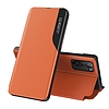 Eco Leather View Case Elegáns Flip Cover tok állvány funkcióval Xiaomi Redmi K40 Pro + / K40 Pro / K40 / Poco F3 Orange