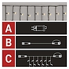 EMOS CNT Kezdő készlet - jégcsapok 2,5m 100LED IP44 12W, meleg fehér, időz. (D1CW02)