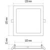 EMOS LED panel beépíthető 6W 450lm P20 meleg fehér (ZD2121)