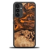 Fa és gyanta tok Samsung Galaxy A54 5G Bewood Unique Orange telefonhoz - narancssárga és fekete