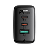 Fali töltő Acefast A13 PD 65W, 2x USB-C + USB, fekete (A13 black)