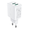 Fali töltő Acefast A33, 2x USB, 18W, QC3.0, fehér (A33 white)