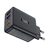 Fali töltő Acefast A61 GaN 2xUSB-A, 2xUSB-C PD45W EU fekete (A61 black)