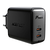 Fali töltő Acefast A9, 2x USB-C, PD 40W, fekete (A9 black)