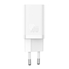 Fali töltő Baseus GaN5 40W, 2x USB C, fehér (CCGP180102)