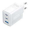 Fali töltő, Vention, FERW0-EU, 2xUSB-C, USB-A, 65W/65W/30W, GaN fehér