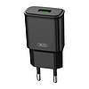 Fali töltő XO L92D, 1x USB, 18W, QC 3.0, fekete (L92D Black)