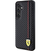 Ferrari Carbon Printed Line tok Samsung Galaxy S24-hez - fekete