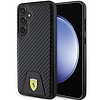 Ferrari Carbon varrott alsó tok Samsung Galaxy S24+ telefonhoz - fekete