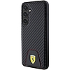 Ferrari Carbon varrott alsó tok Samsung Galaxy S24+ telefonhoz - fekete