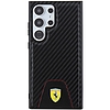 Ferrari Carbon varrott alsó tok Samsung Galaxy S24 Ultra készülékhez - fekete