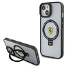 Ferrari FEHMP15SUSCAH iPhone 15 6.1" átlátszó keményházas Gyűrűs állvány 2023 Collection MagSafe