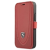 Ferrari FEOGOFLBKP12SRE iPhone 12 mini 5.4"-es piros/piros könyv nyomon kívül perforált