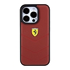 Ferrari Leather Stitched Lines tok iPhone 15 Pro-hoz - piros