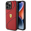 Ferrari Twist Metal Logo tok iPhone 15 Pro Max telefonhoz - piros