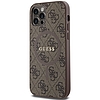 Guess 4G Collection bőr fém logós MagSafe tok iPhone 12 Pro / iPhone 12 telefonhoz - barna