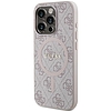 Guess 4G Collection bőr fém logós MagSafe tok iPhone 13 Pro / iPhone 13 telefonhoz - rózsaszín