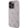 Guess 4G Collection bőr fém logós MagSafe tok iPhone 14 Pro-hoz - rózsaszín