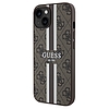 Guess 4G Printed Stripes MagSafe tok iPhone 15/14/13-hoz - barna