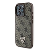 Guess bőr 4G Triangle Strass MagSafe tok iPhone 16 Pro Max telefonhoz - barna