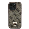 Guess bőr 4G Triangle Strass MagSafe tok iPhone 16 Pro Max telefonhoz - barna