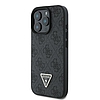 Guess bőr 4G Triangle Strass MagSafe tok iPhone 16 Pro Max telefonhoz - fekete