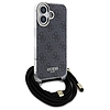 Guess Crossbody Cord 4G nyomtatótok iPhone 16-hoz - fekete