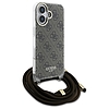 Guess Crossbody Cord 4G nyomtatótok zsinórral iPhone 16-hoz - barna