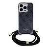 Guess Crossbody Cord 4G Print tok iPhone 15 Pro telefonhoz - fekete