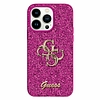 Guess Fixed Glitter Big 4G tok iPhone 16-hoz - lila