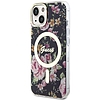 Guess Flower MagSafe tok iPhone 14-hez - fekete