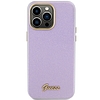 Guess Glitter Glossy Script tok iPhone 15 Pro Max telefonhoz - lila