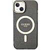 Guess Glitter Gold MagSafe tok iPhone 14-hez - fekete